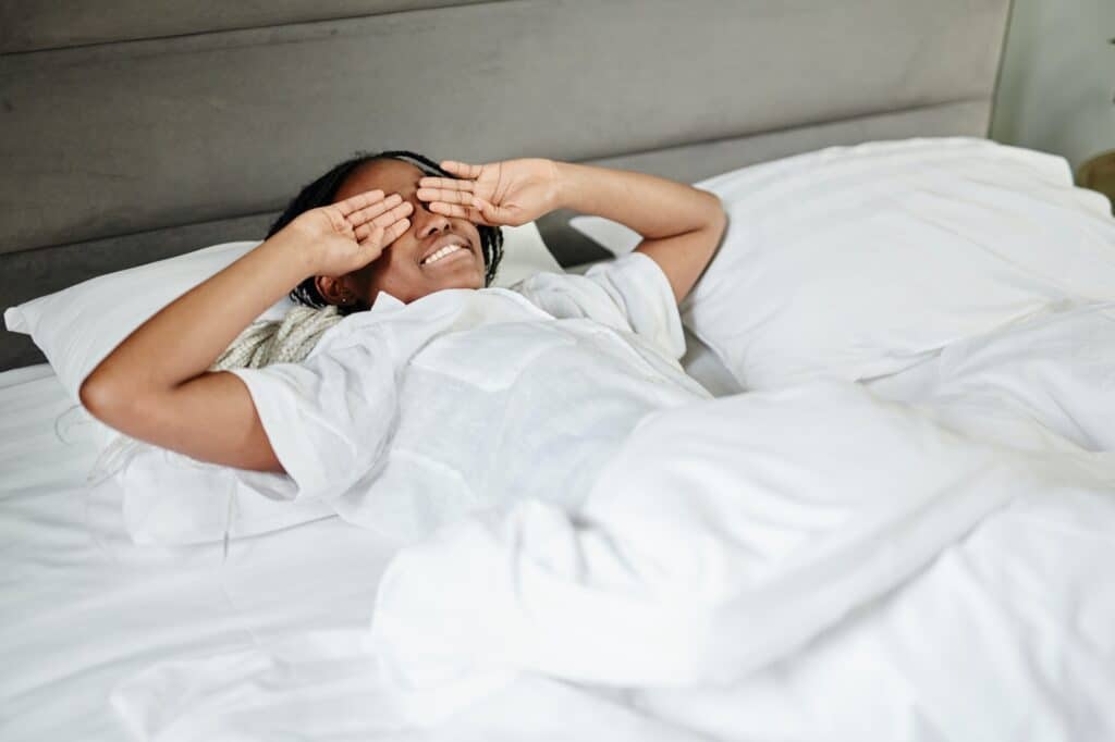 Girl Waking up in Morning